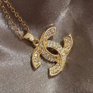 Stainless Steel necklace with L size C.C pendant